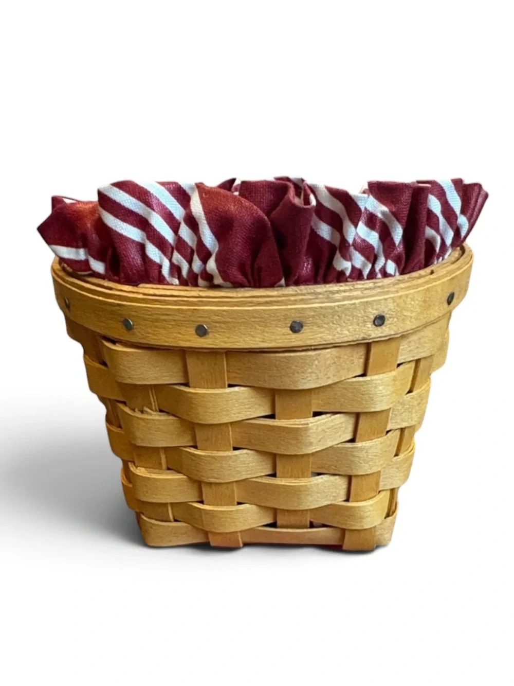Longaberger Sweetheart Hanging Basket Handwoven Liner & Protector